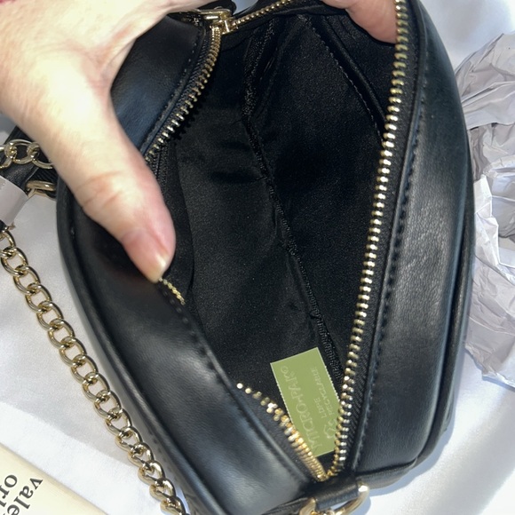 Valentino Orlandi Quilted V Gold Tone Logo Camera Crossbody Shoulder Bag - Picture 7 of 10